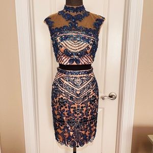 Sherri Hill. Size 4. 2 piece mini skirt Prom/Homecoming dress
